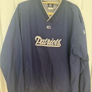NFL Patriots Navy Blue V-Neck Jacket